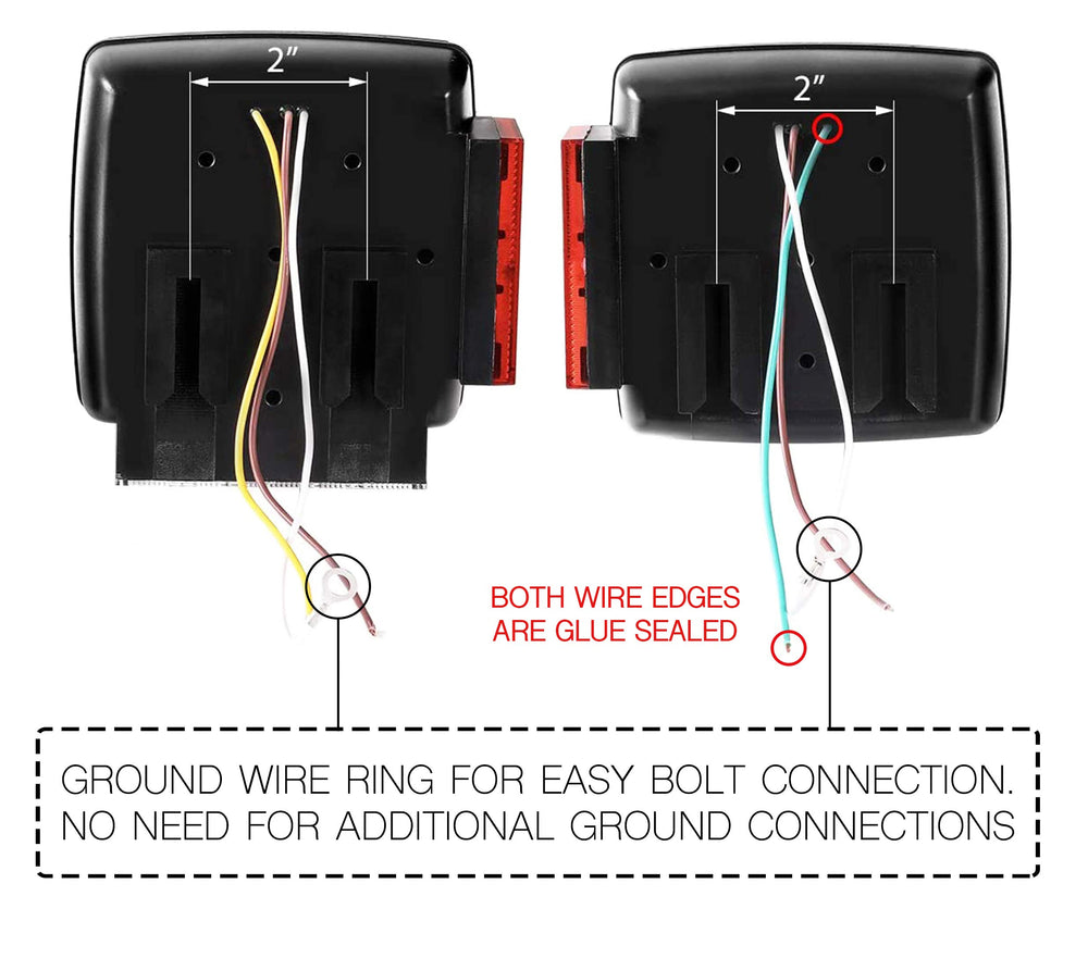 MAXXHAUL 50343 tail light with submersible lens for water resistance