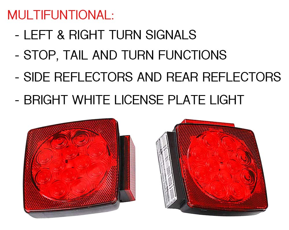 MAXXHAUL 50343 LED trailer light showing stop turn and reflector functions