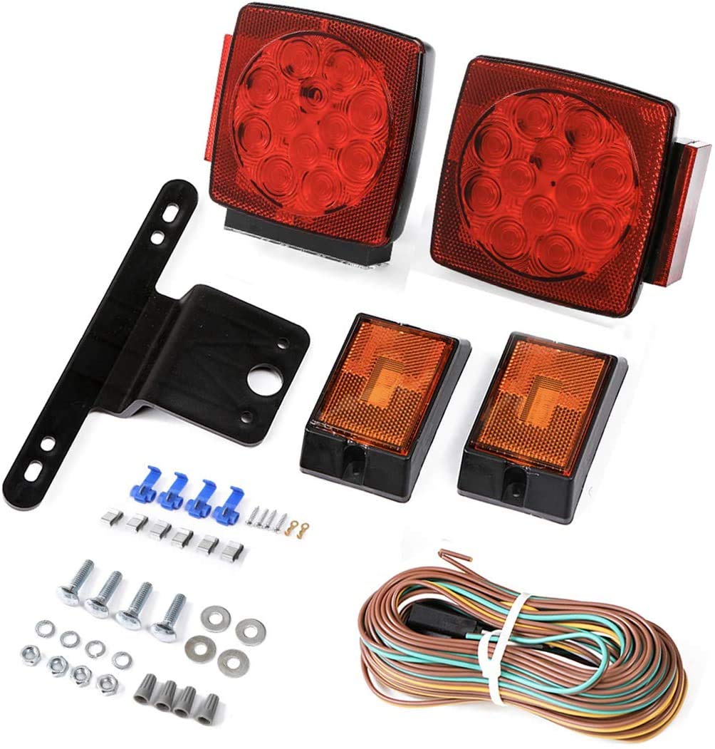 MAXXHAUL 50520 front view light kit highlights compact, durable trailer lighting for versatile mounting.