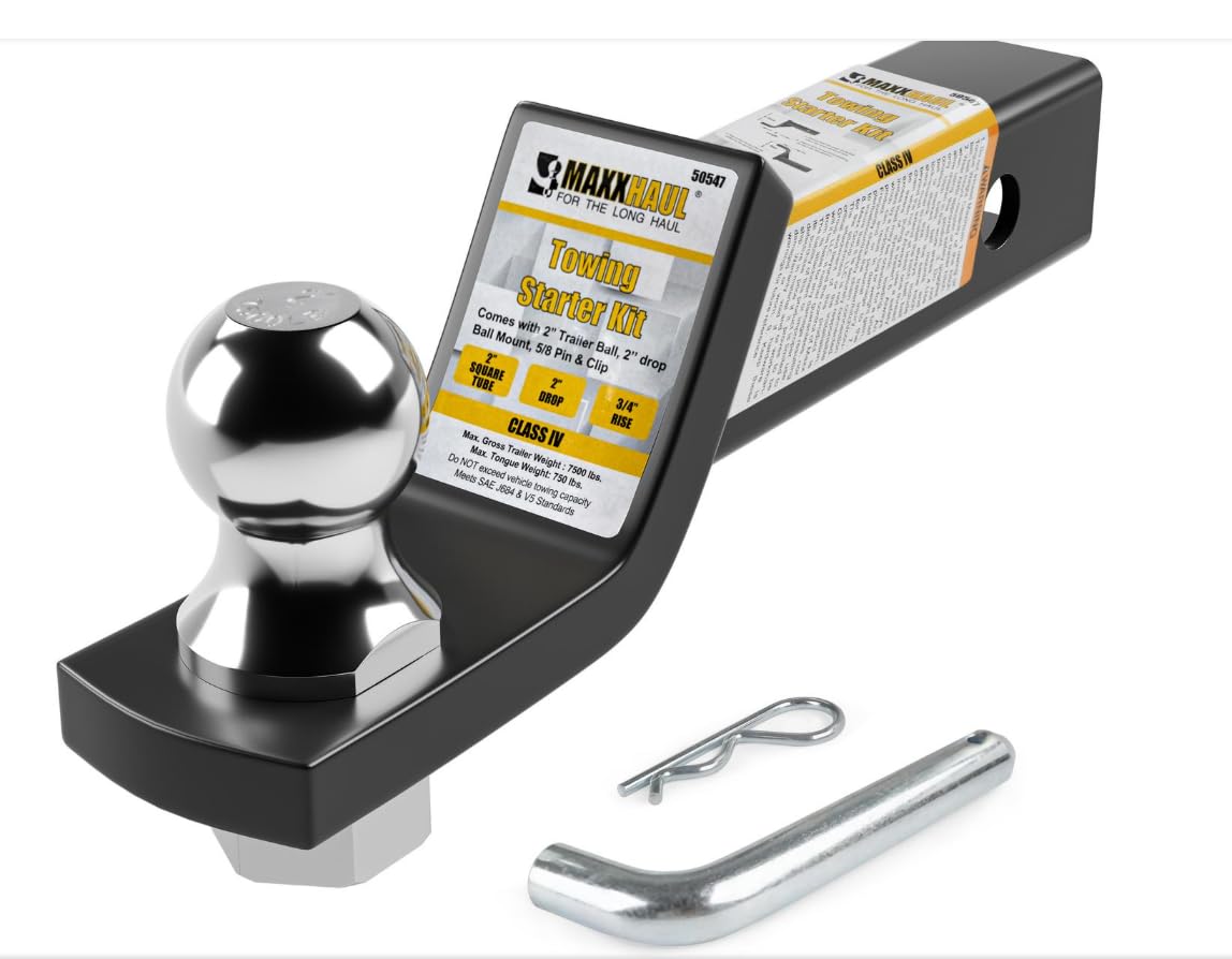 MAXXHAUL 50547 ball mount with powder coating for corrosion resistance during towing
