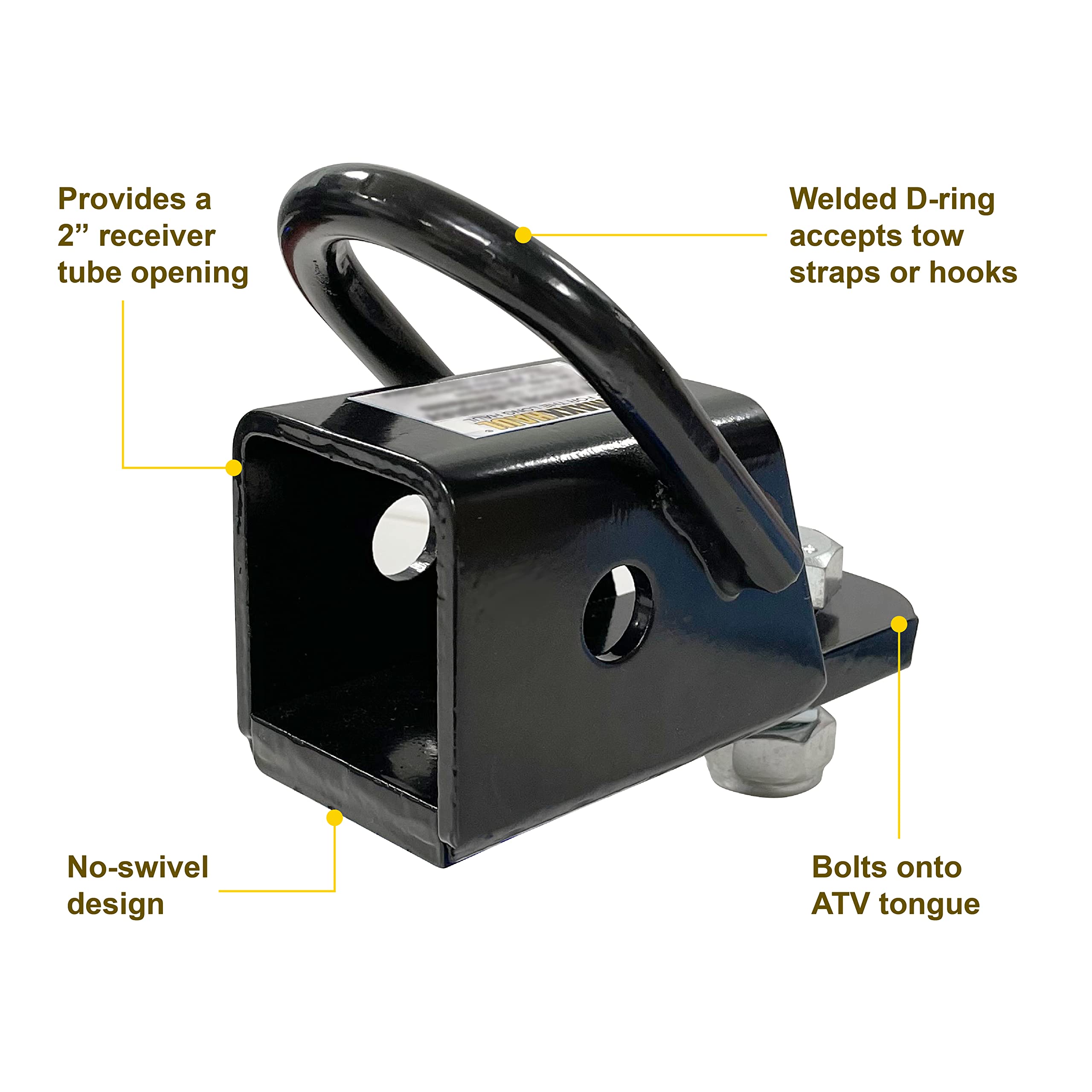 MAXXHAUL 50619 no-swivel base ensures solid hitch coupling