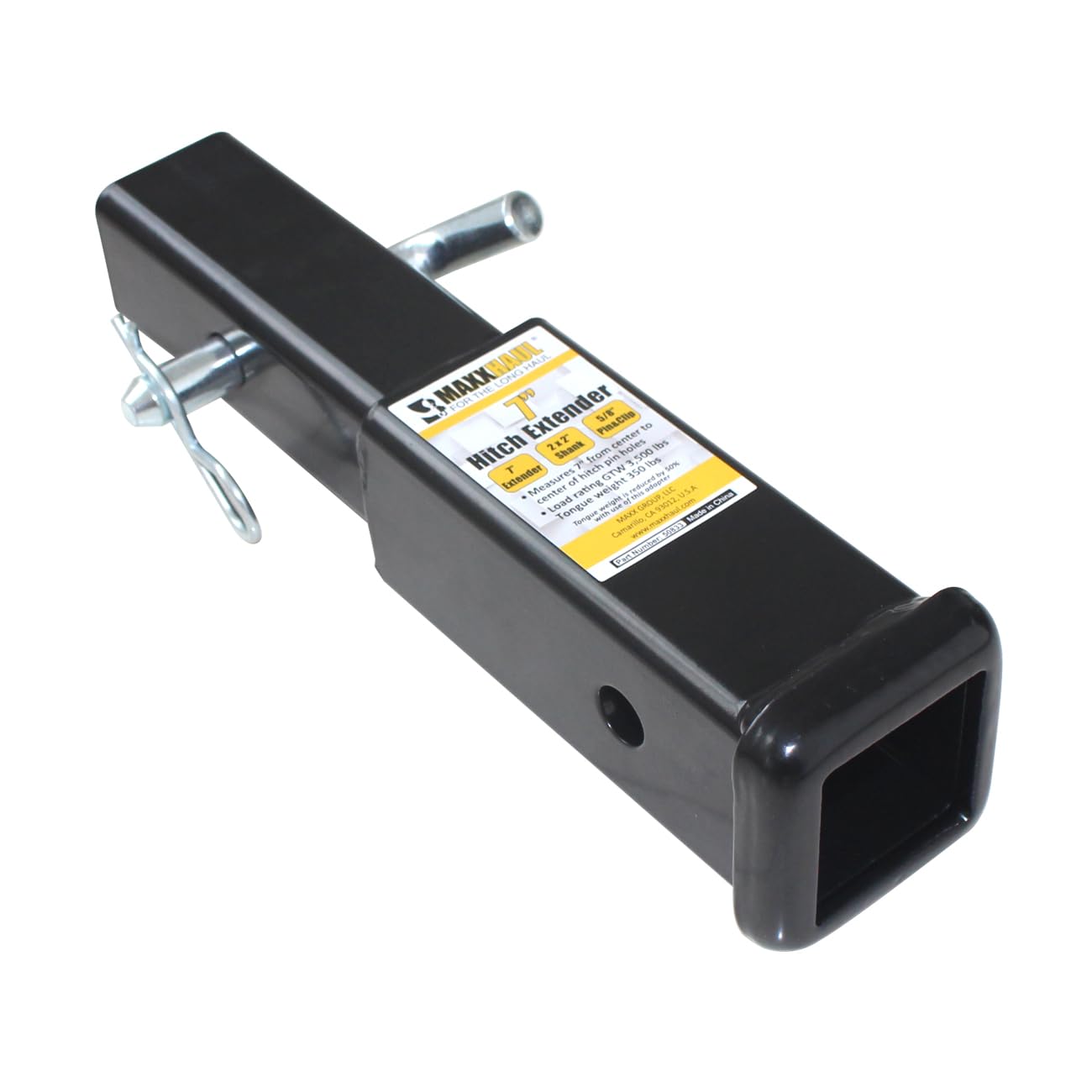 MAXXHAUL 50833 extend reach 7in with durable hitch extension for easy maneuvering.