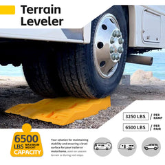 MaxxHaul 50939 ramps, top view, prevent trailer wobble with secure drive-on steps.