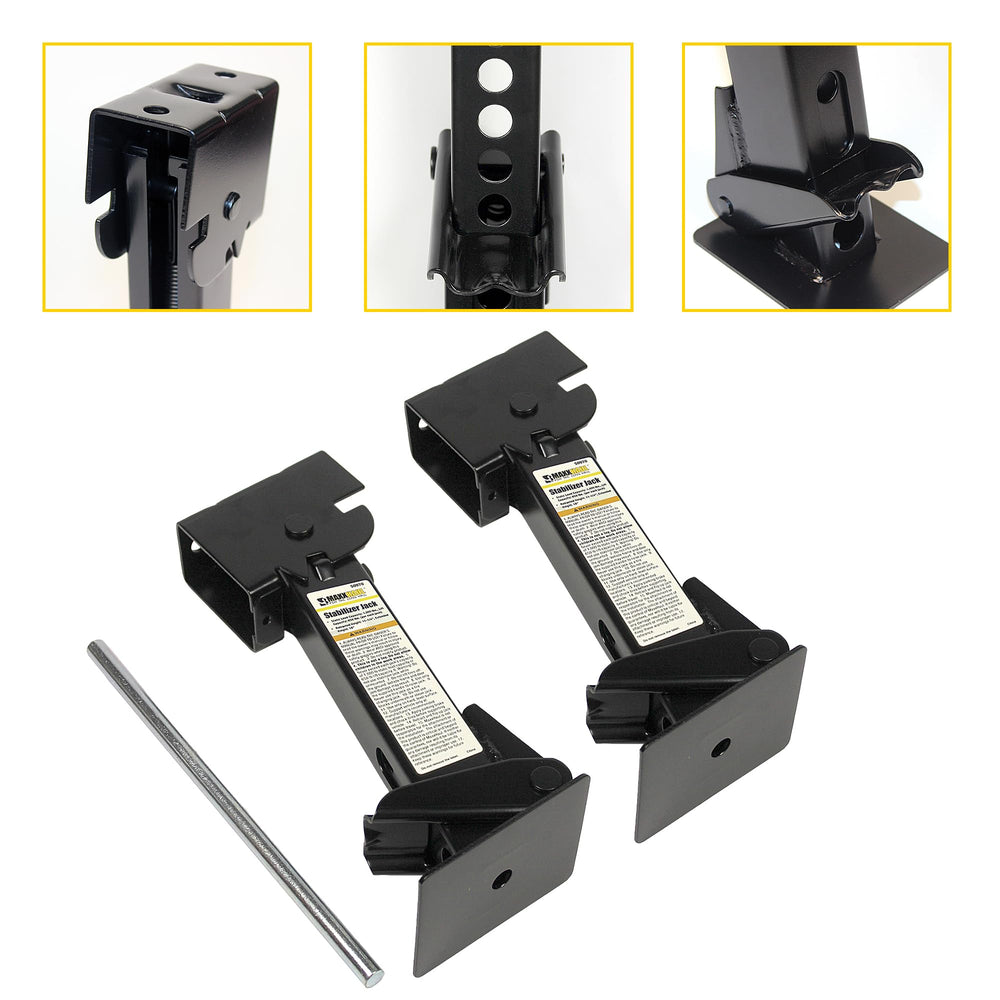 MaxxHaul 50970 stabilizer jacks set includes two units for dual support.