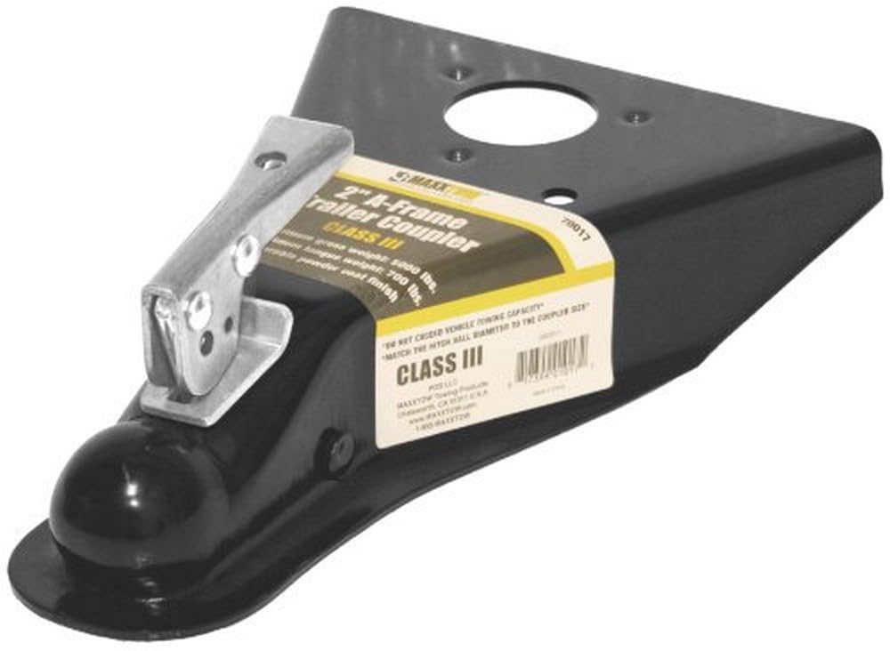 MAXXHAUL 70017 2-inch ball A-frame coupler ensures secure trailer hookup