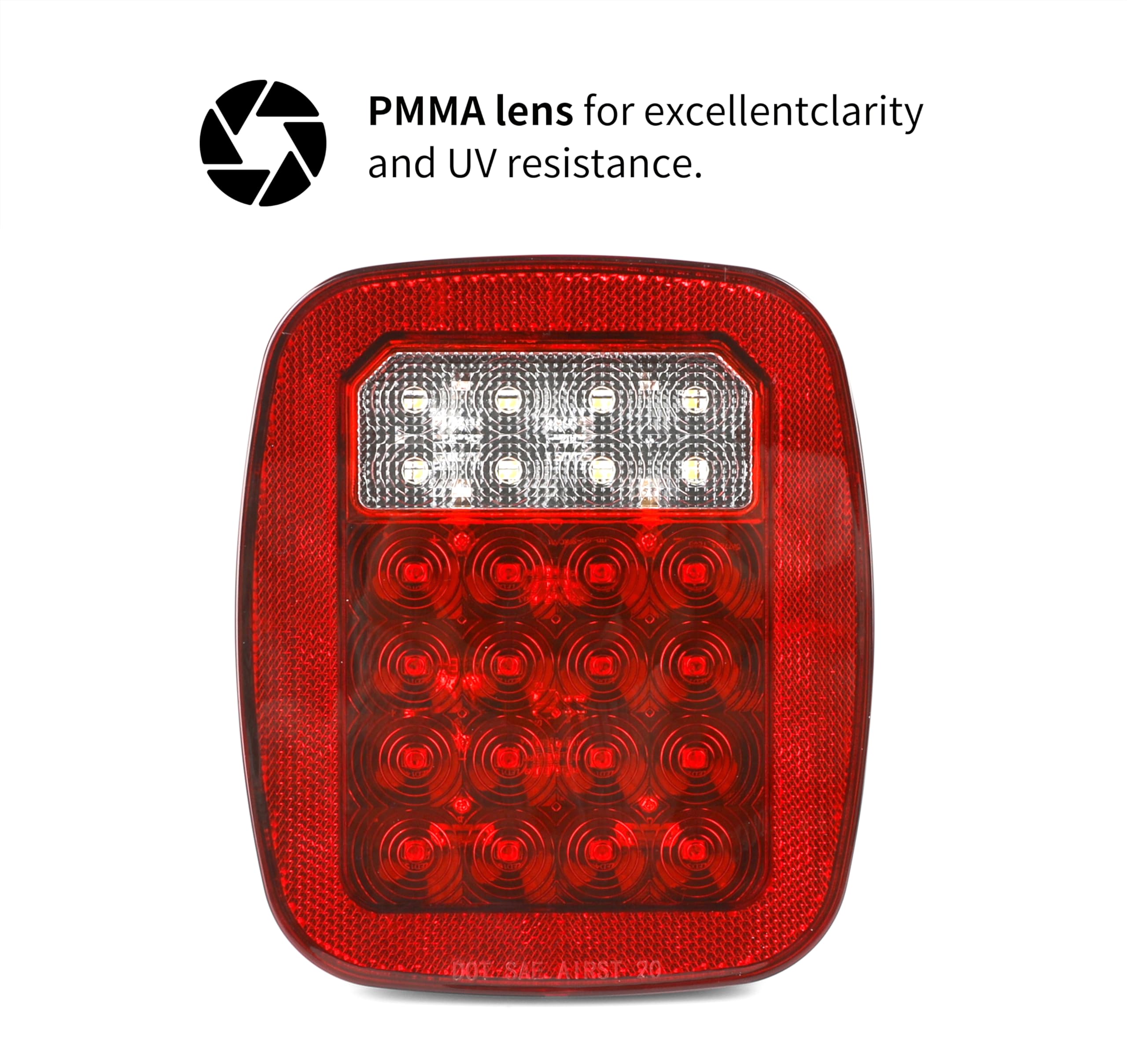 MAXXHAUL 80685 tail light rear view, bright reverse and stop/turn signals for safer maneuvering