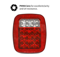 MAXXHAUL 80685 tail light rear view, bright reverse and stop/turn signals for safer maneuvering