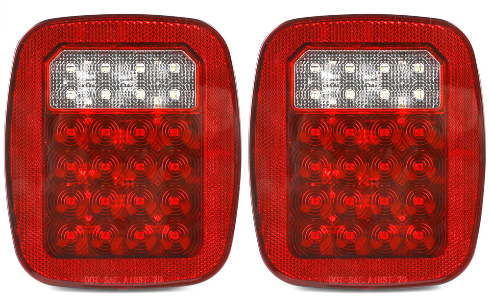 MAXXHAUL 80685 tail light side view, durable 28-LED signaling for trucks and trailers