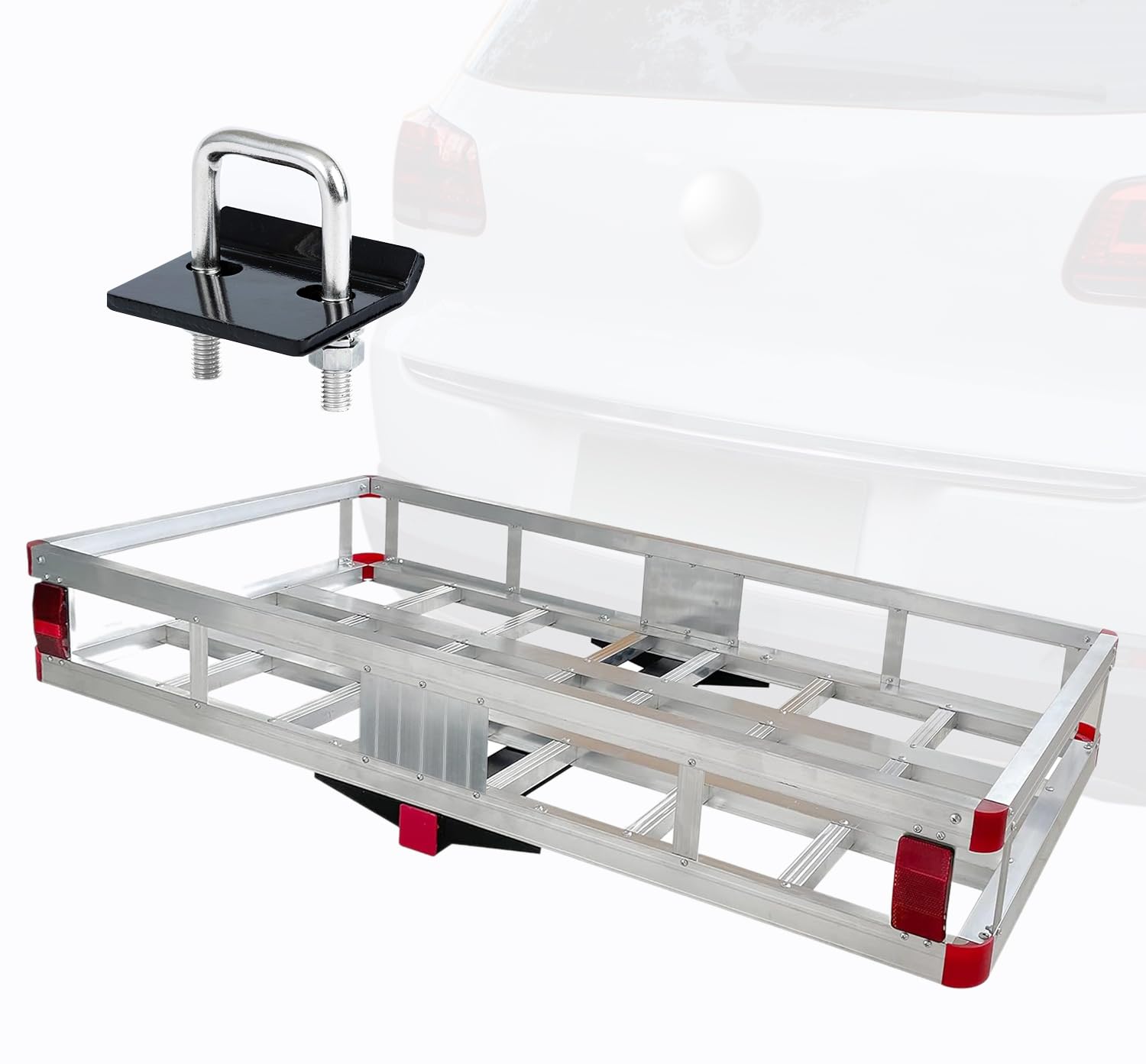MaxxHaul aluminum cargo carrier exterior view with rust-resistant basket for versatile hauling