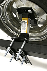 Angled mount on MAXXHAUL carrier provides extra tire clearance