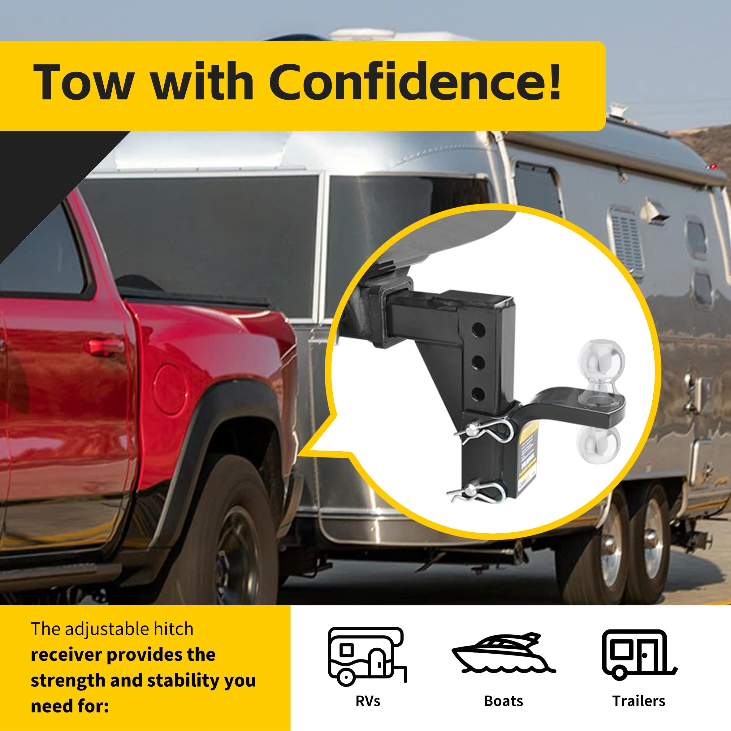MaxxHaul 4 inch rise setting optimizes trailer stance and balance