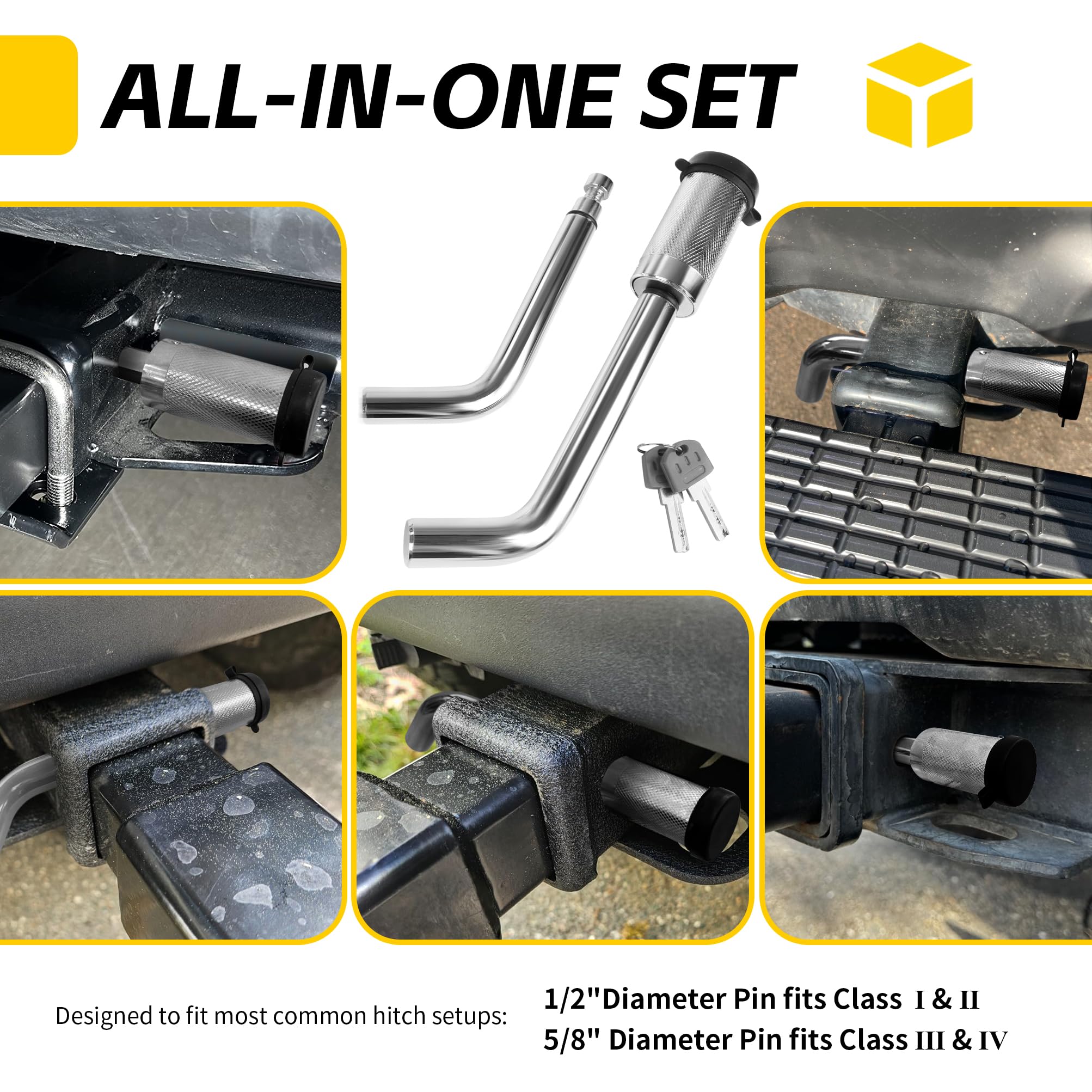 MAXXHAUL chrome finish lock head offers durable grip and weather protection.