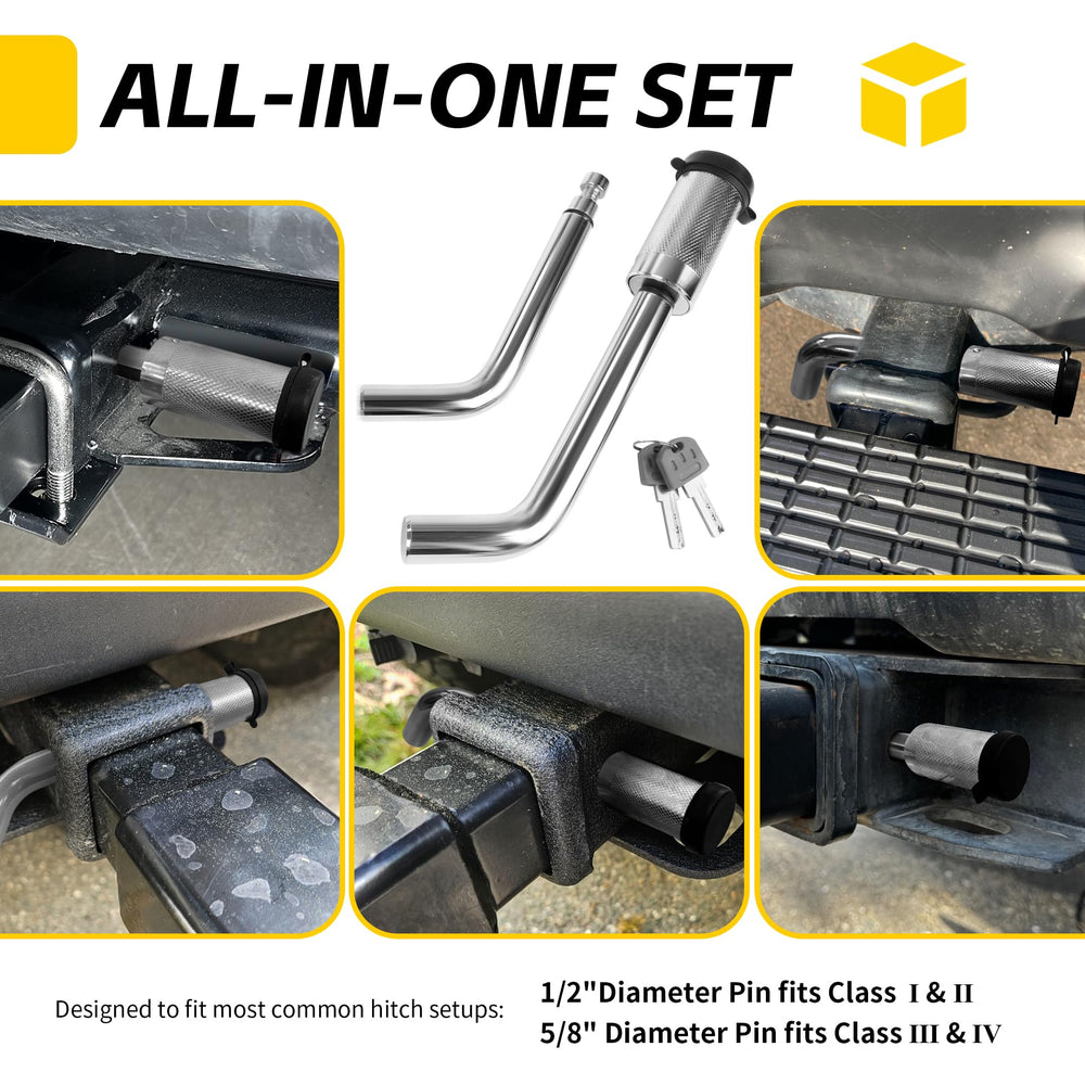 MAXXHAUL chrome finish lock head offers durable grip and weather protection.