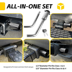 MAXXHAUL chrome finish lock head offers durable grip and weather protection.