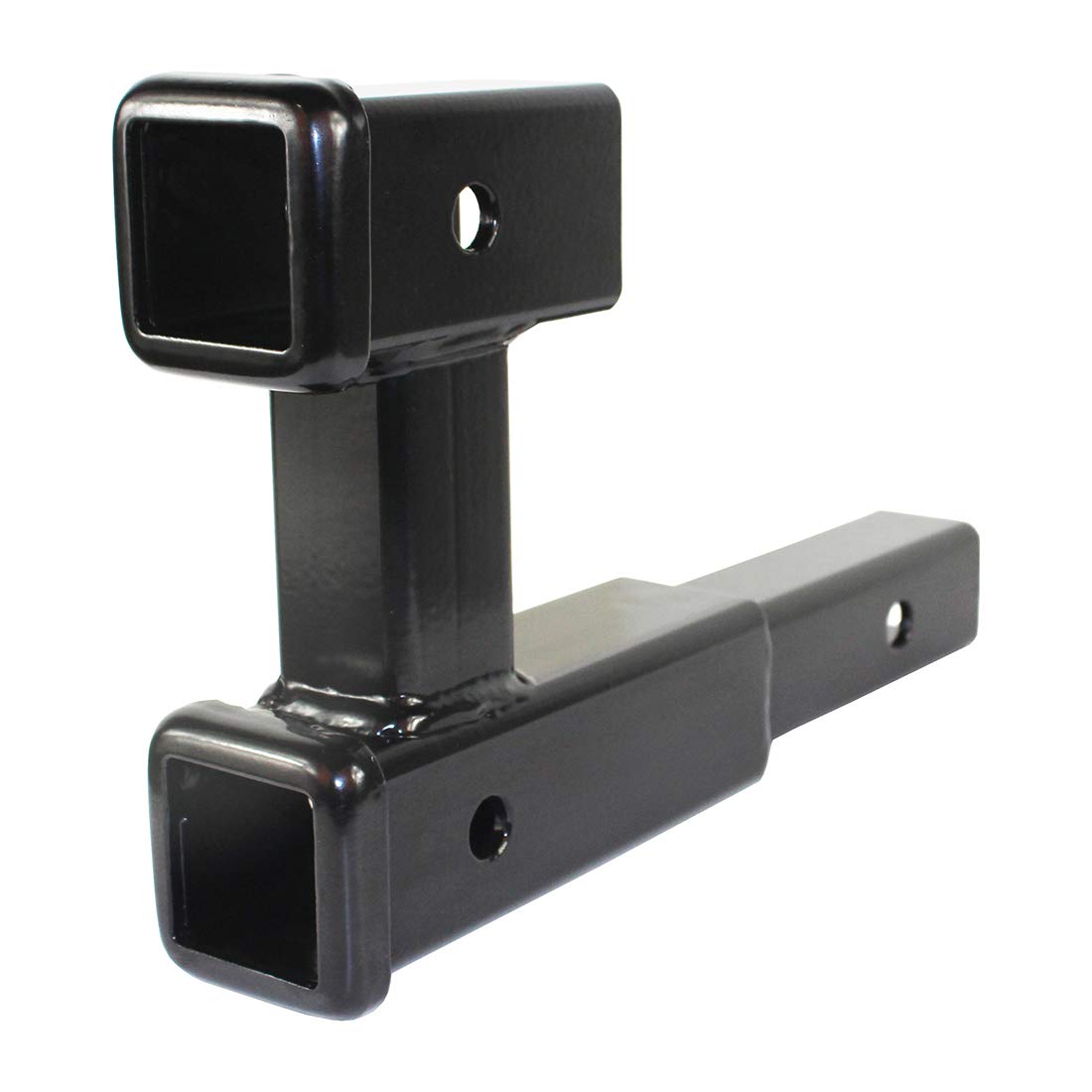 MAXXHAUL dual hitch extension showing lower towing receiver for trailer connection.