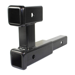 MAXXHAUL dual hitch extension showing lower towing receiver for trailer connection.