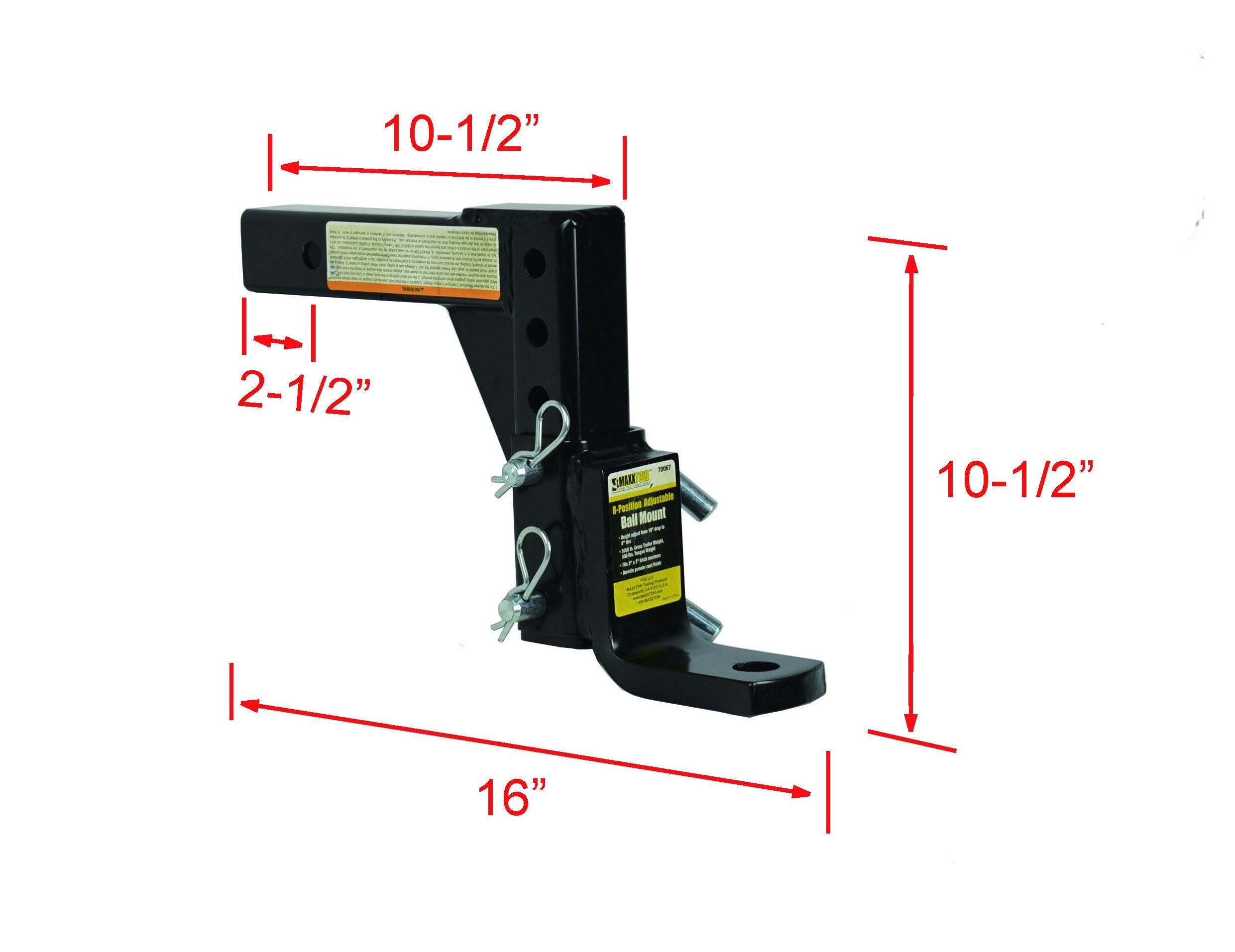 MaxxHaul dual pin system emphasizes secure locking and quick removal
