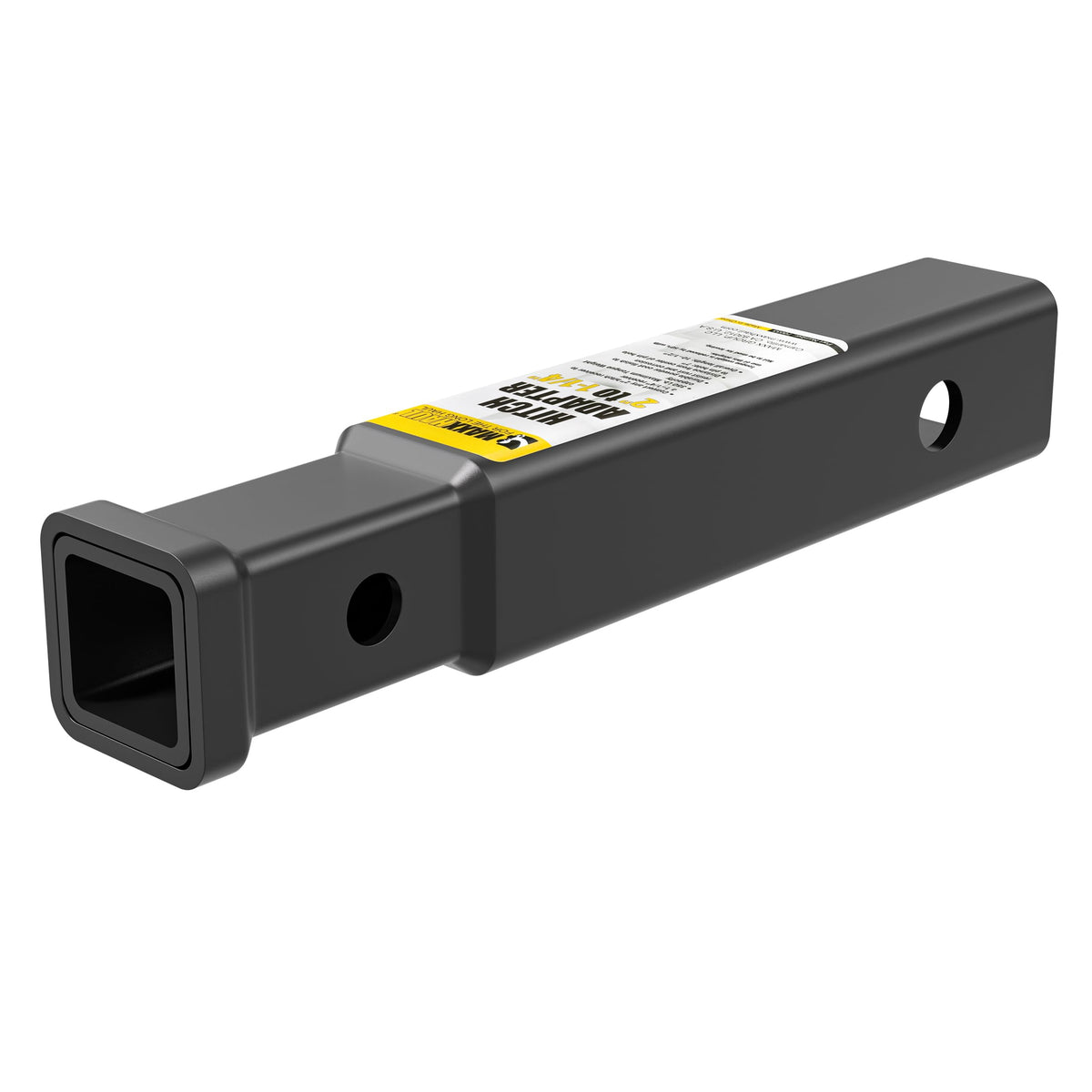 MAXXHAUL hitch adapter converts 2 in to 1-1-4 in for smaller accessories.