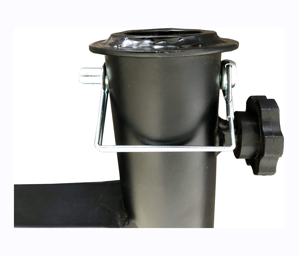 MAXXHAUL flagpole holder mounted on a vehicle shows secure highway stability.