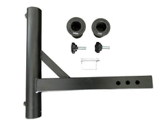 MAXXHAUL hitch mount flagpole holder on a vehicle for travel-ready flag display.