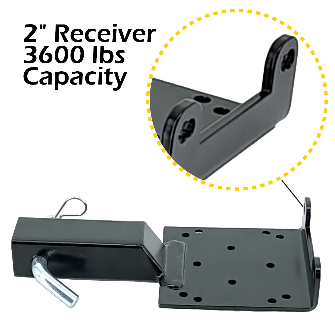 Industrial-grade steel and powder coat finish on the MaxxHaul winch mount