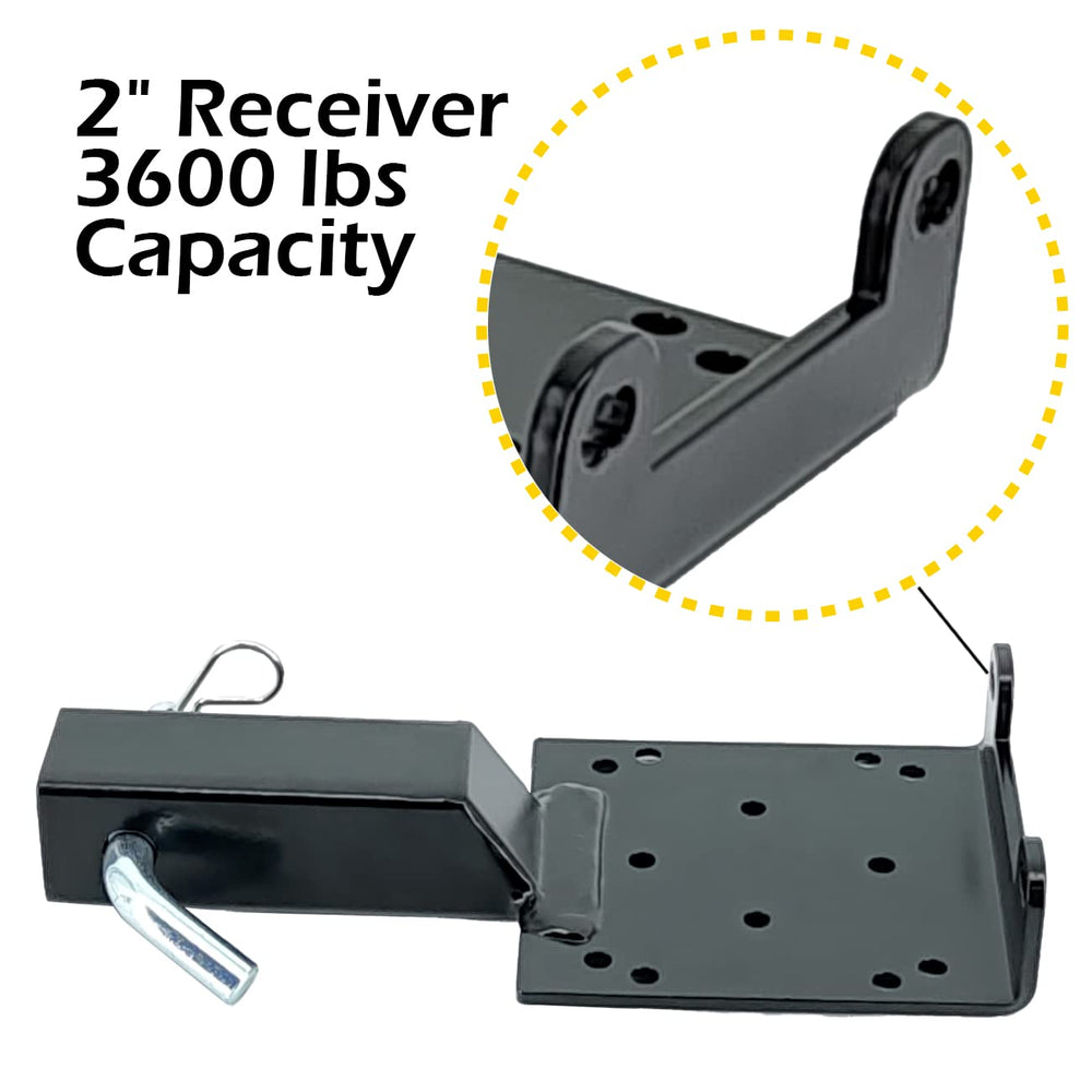 Industrial-grade steel and powder coat finish on the MaxxHaul winch mount