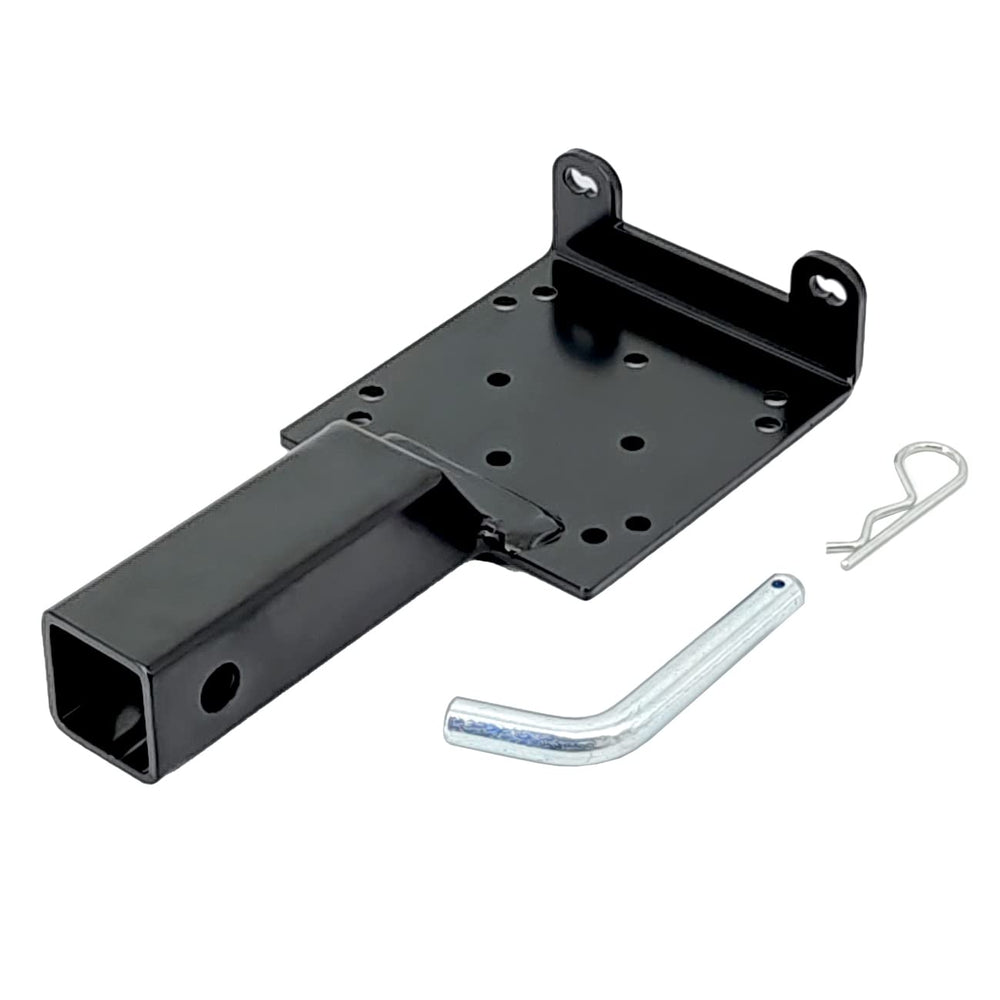 MaxxHaul mount plate dimensions 5-5/8 by 6-1/8 inches for broad winch fit