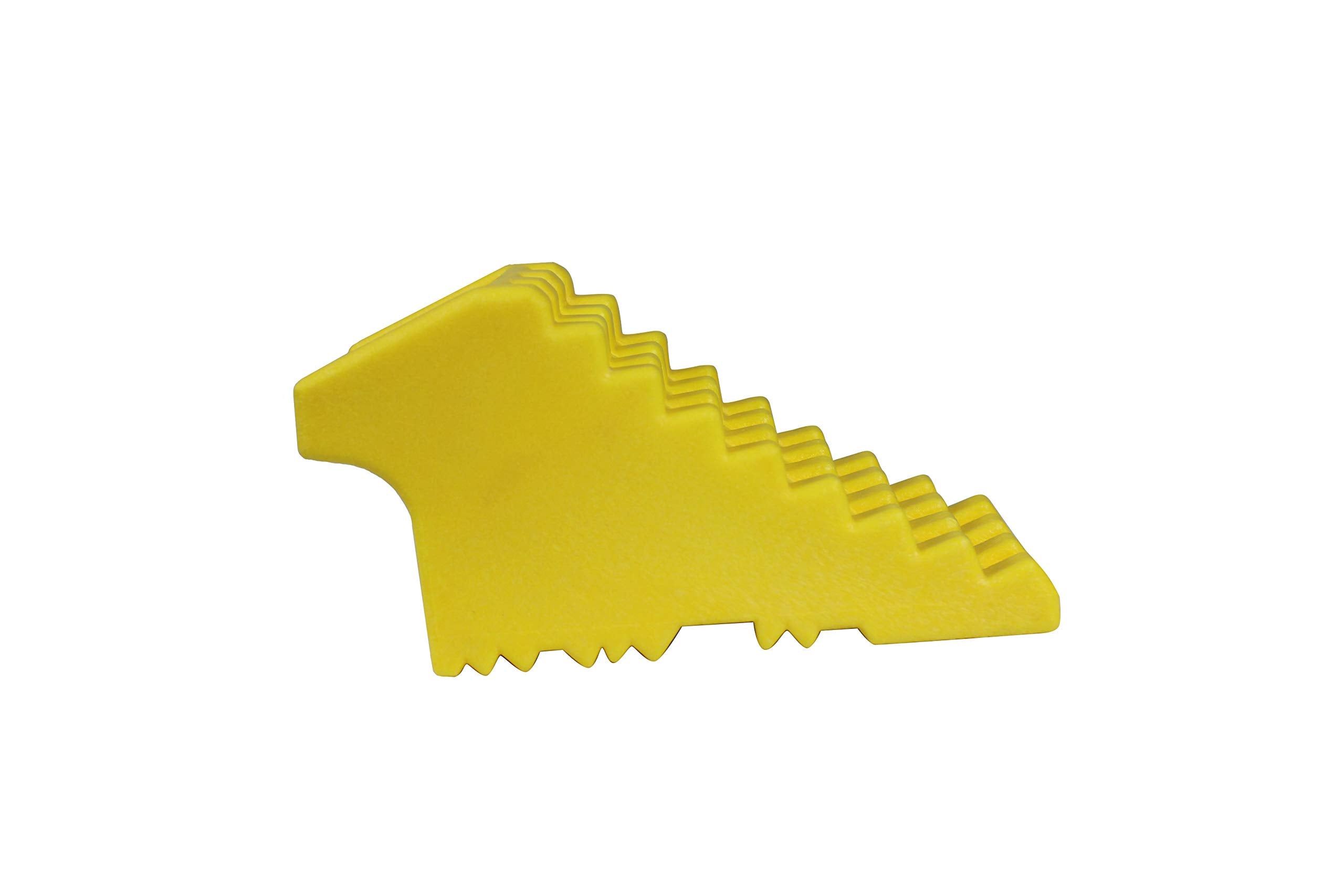 MAXXHAUL high-visibility yellow wheel chock improves visibility and safety on site