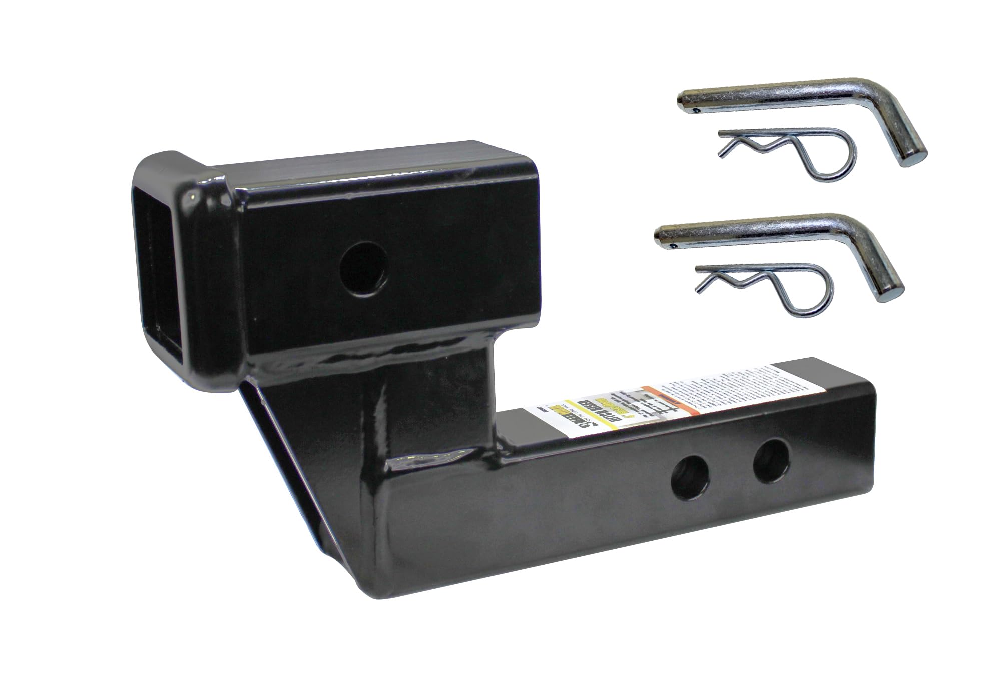 MAXXHAUL 50908 hitch riser full view with 4-inch rise option for 2-inch receivers