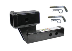 MAXXHAUL 50908 hitch riser full view with 4-inch rise option for 2-inch receivers