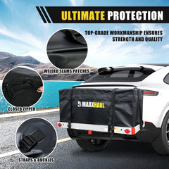 MAXXHAUL water-resistant material close-up highlighting UV coating and durability.