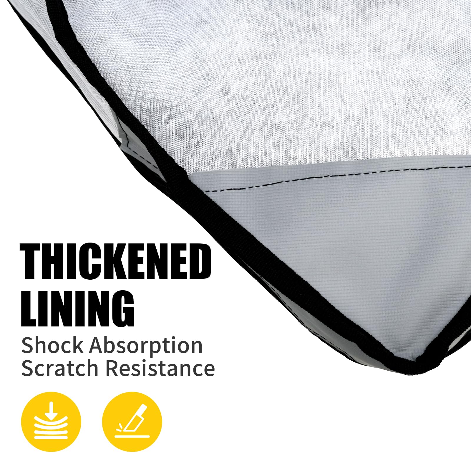 Maxzina oxford cloth close-up highlights durable fabric and soft lining.