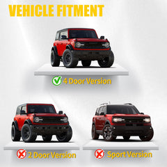 Maxzina Bronco door bags rear attachment guards rear doors from dust.