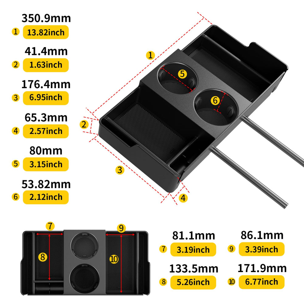 Maxzina durable ABS plastic construction for long-lasting vehicle organization