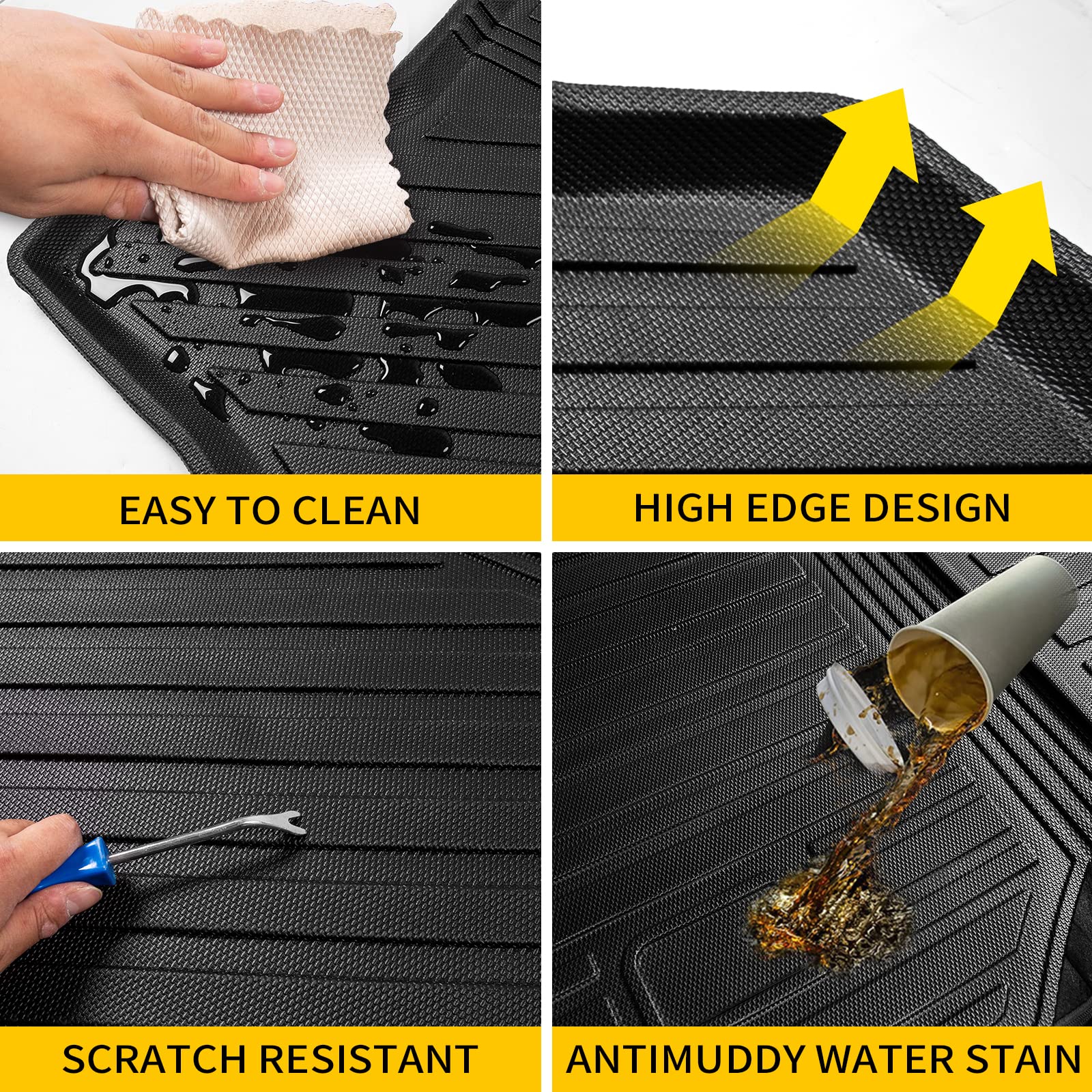 Easy-clean surface of Maxzina mats after spills and mud