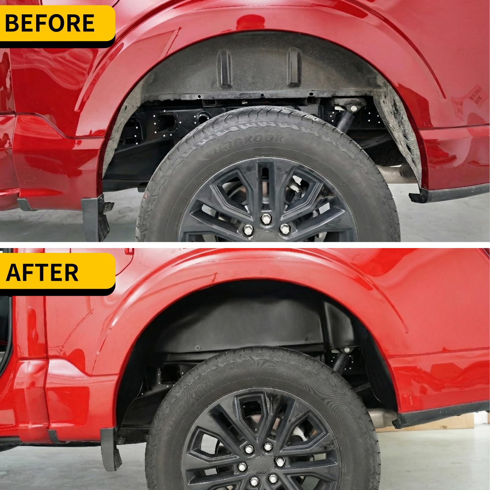 Maxzina PE material wheel liner provides durable all-weather protection for F-150