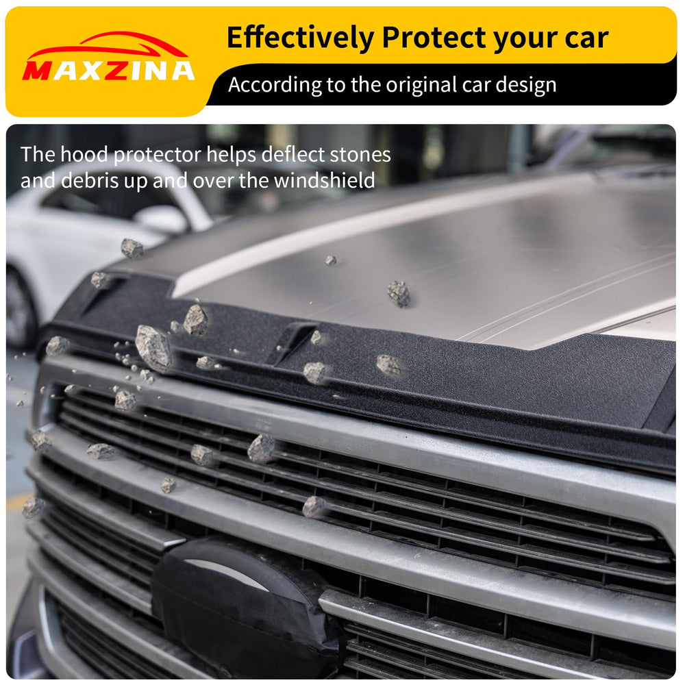 Maxzina hood protector warranty and support information.