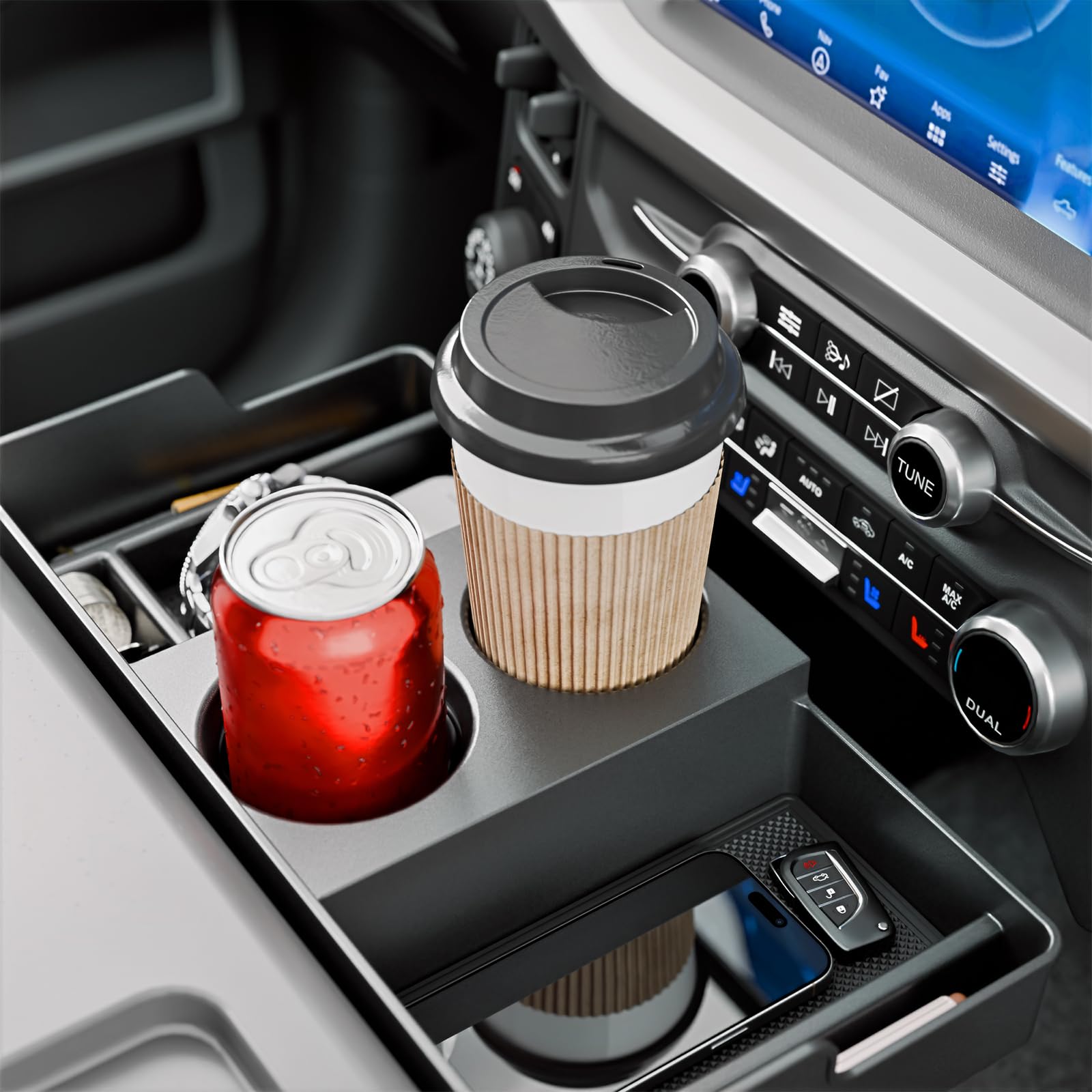 Maxzina jump-seat console replacement keeps the center area neat and functional