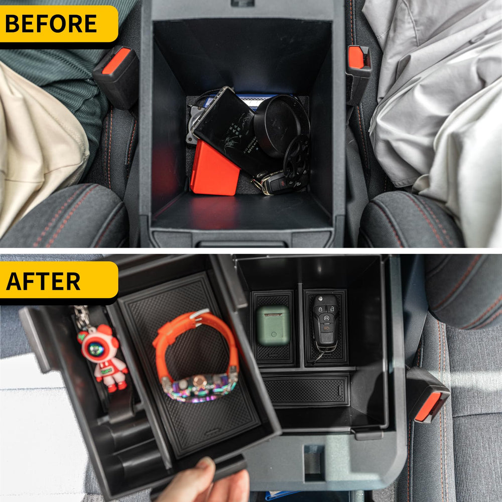 Maxzina Maverick center console tray in ABS plastic for durable use and easy care.