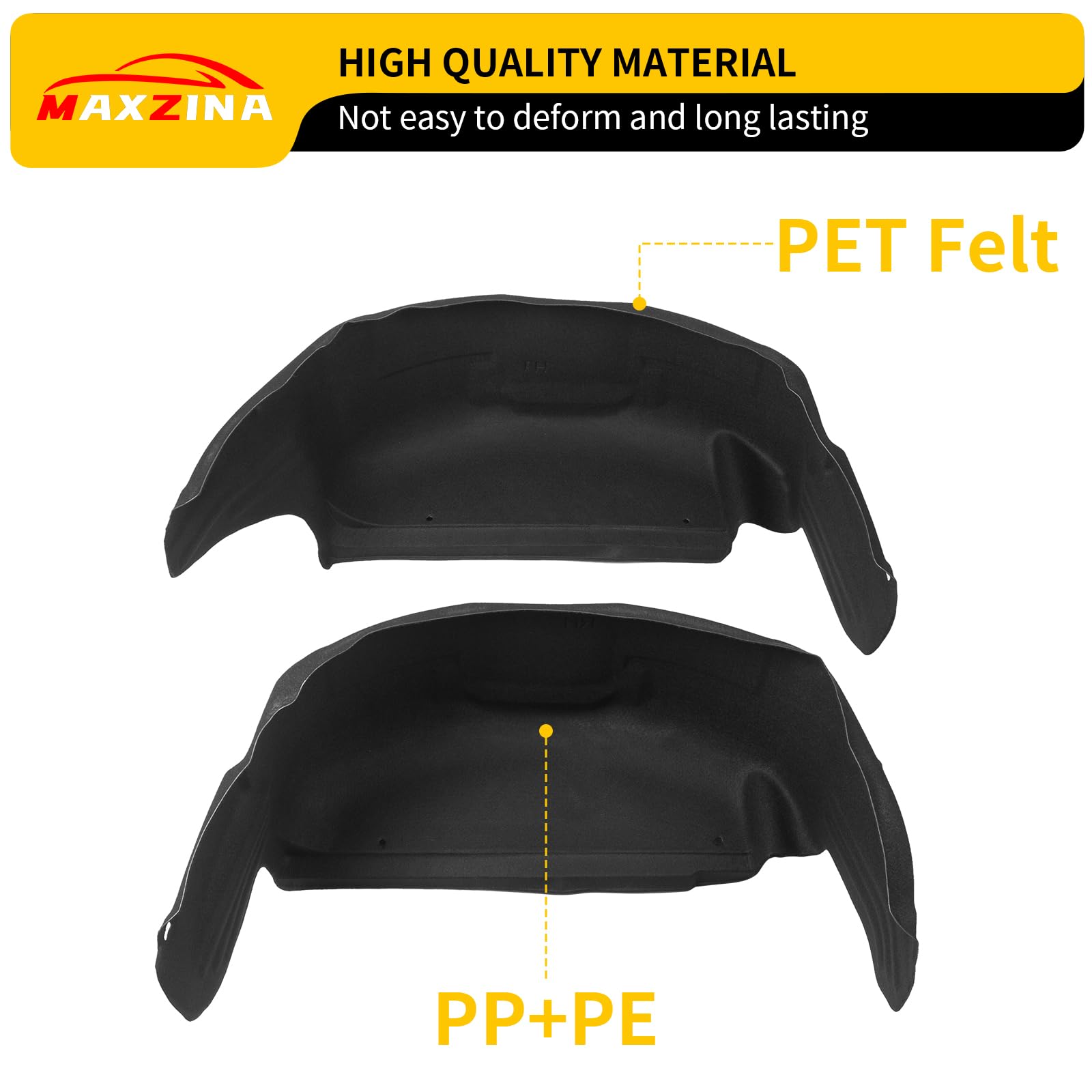 Close-up of PP-PE material with PET felt surface on a Maxzina liner.