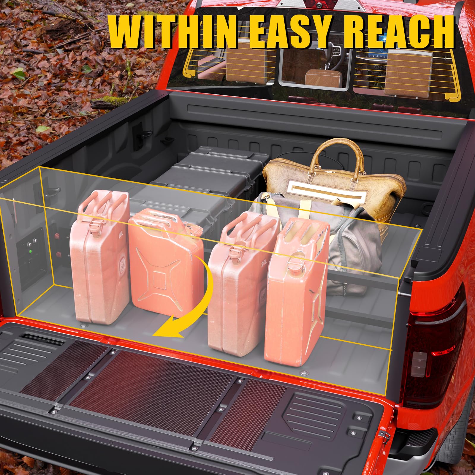 Maxzina tool-free installation makes setup quick in F-150 beds.