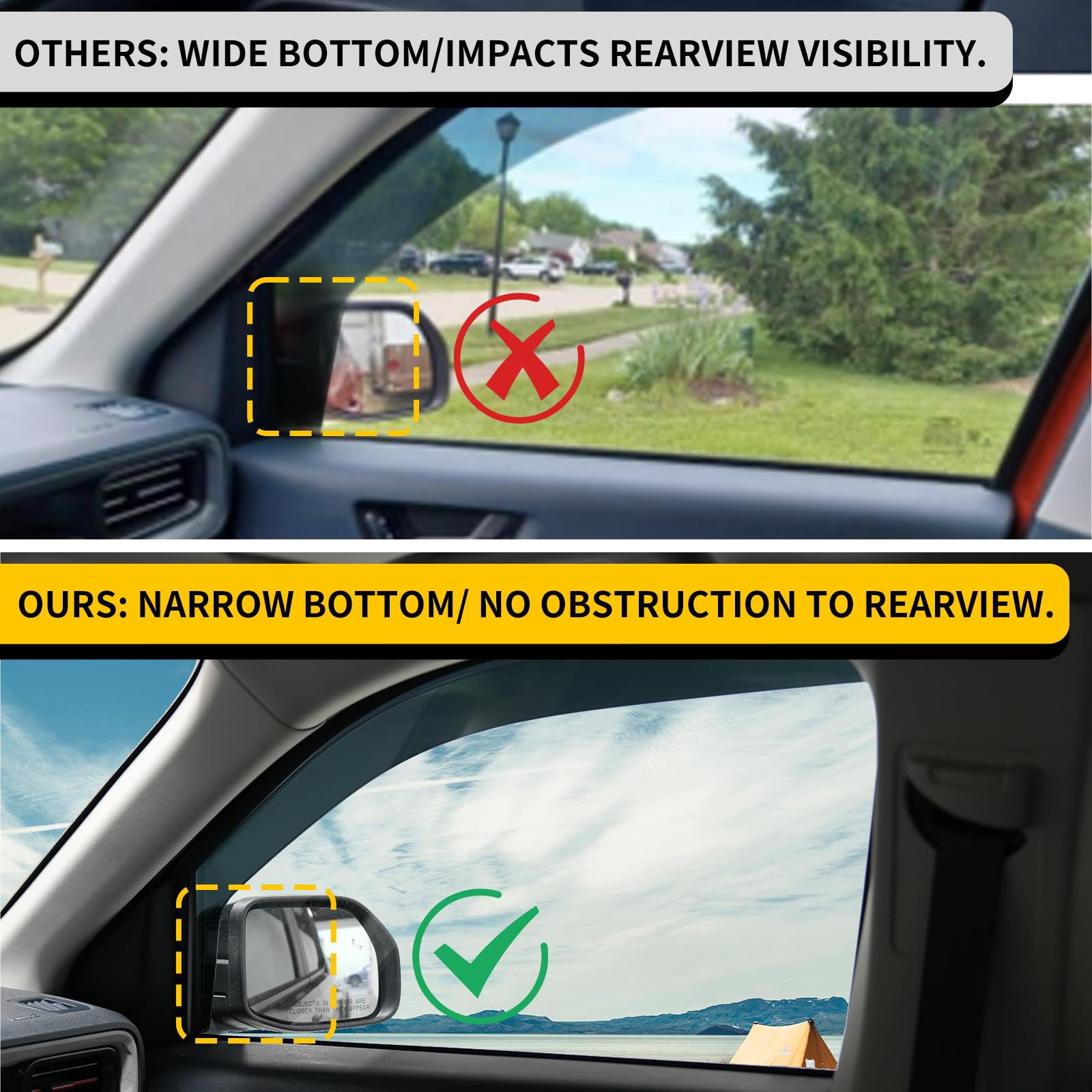 Maxzina visor rain guard for Ford Maverick front-right protects against rain and glare