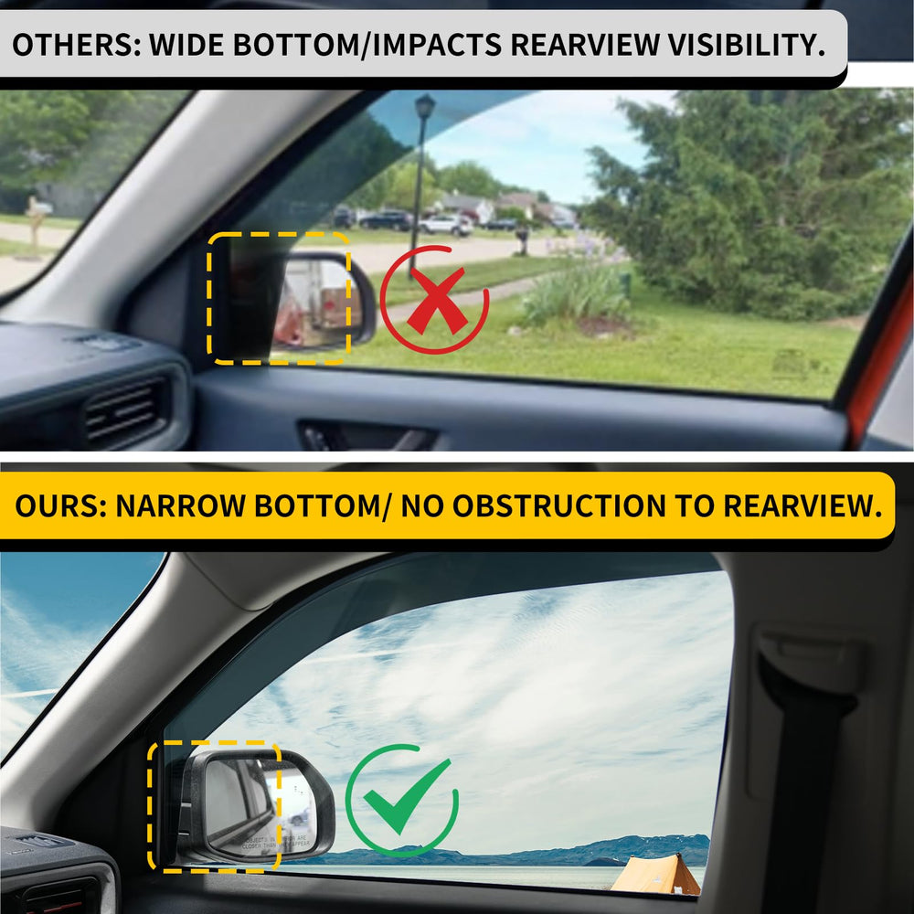 Maxzina visor rain guard for Ford Maverick front-right protects against rain and glare