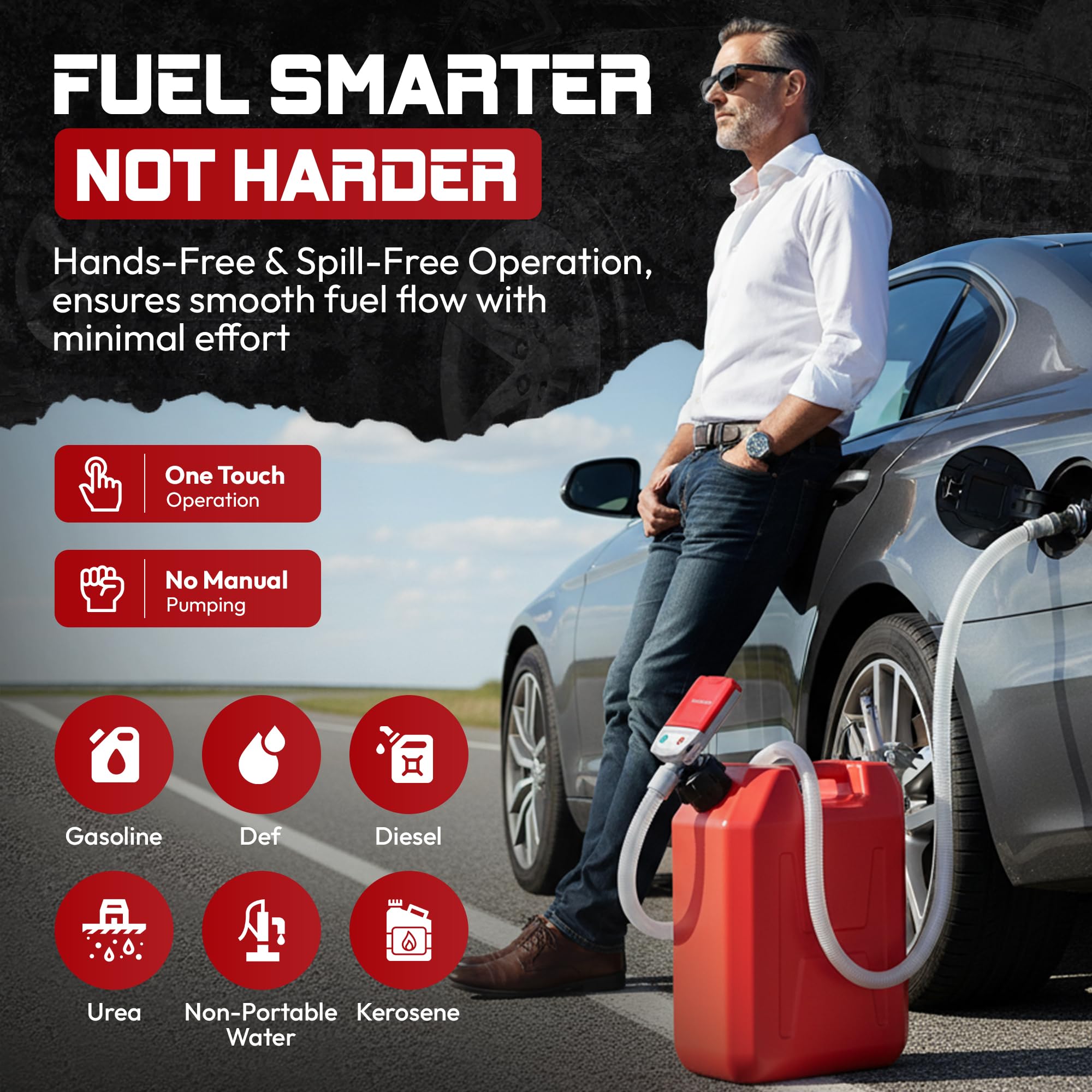 Mayalead 51-inch hose reaches vehicles, generators, and lawn equipment