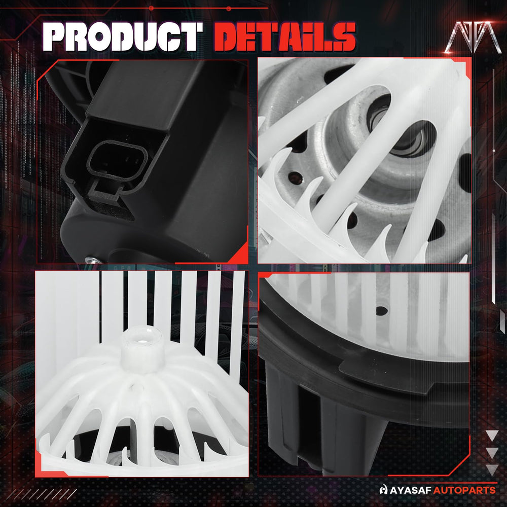 MAYASAF 700236 blower motor assembly label detail clarifies fitment