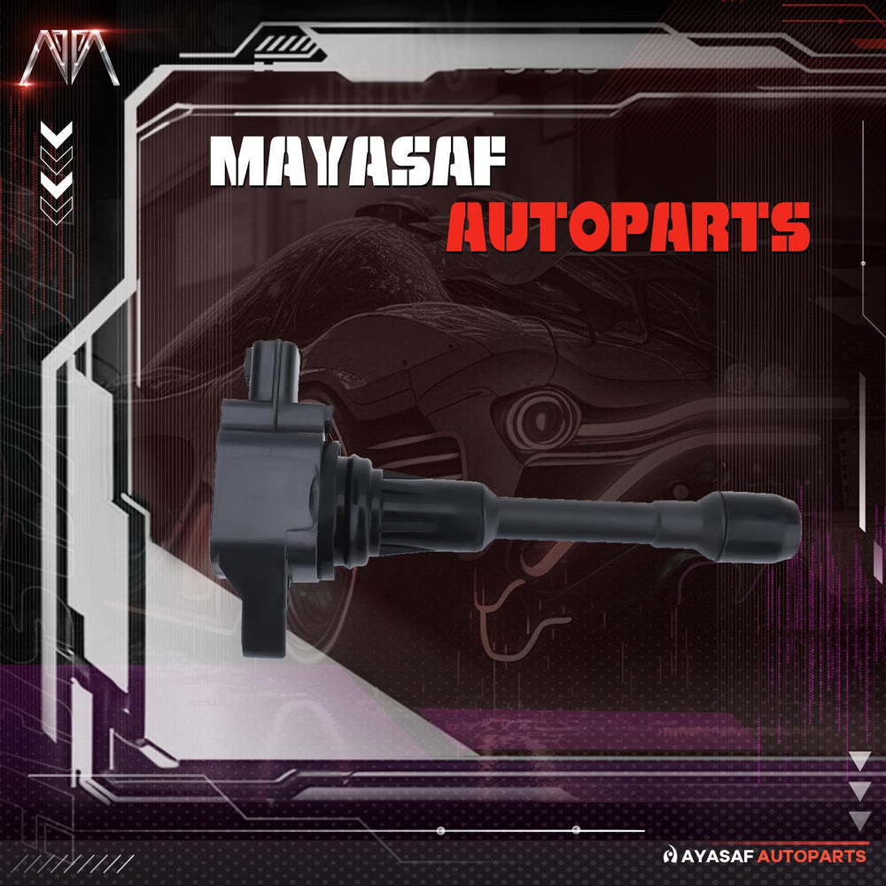 MAYASAF UF549 ignition coil service info panel highlights 3-year warranty
