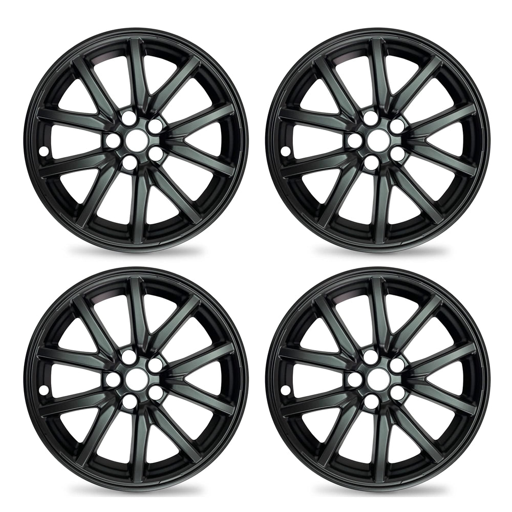 Mayde 18-inch Tesla wheel cover front view adds style and rim protection.