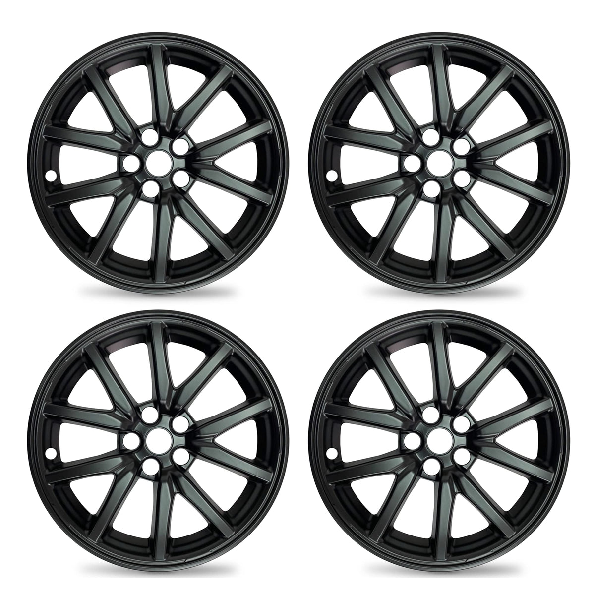 Mayde 18-inch Tesla wheel cover front view adds style and rim protection.