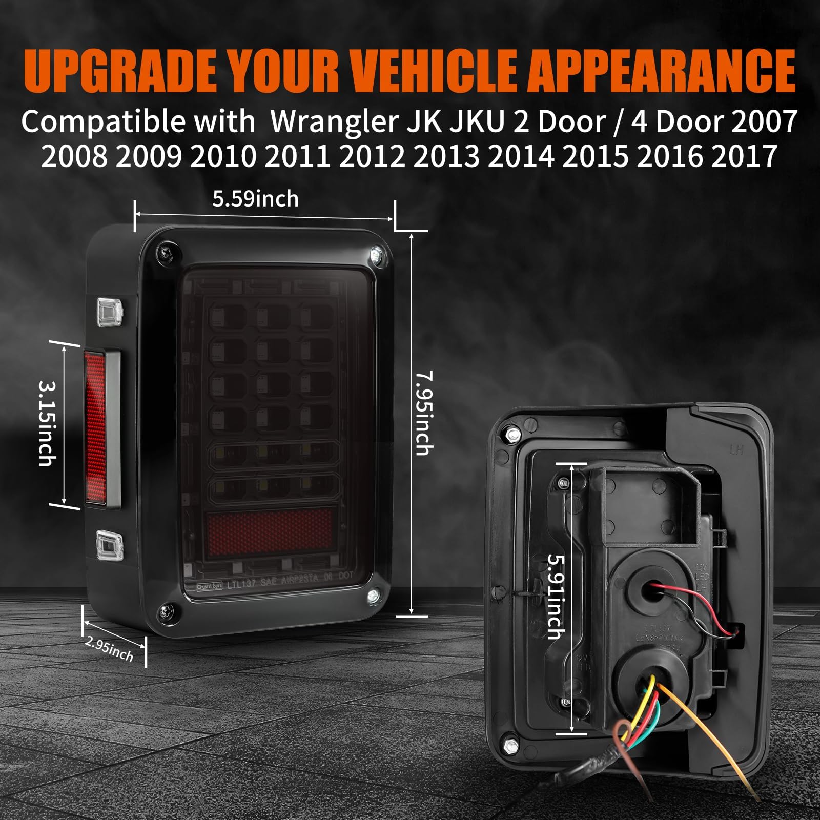 MAYELLO LED tail light diodes detail highlights precise current driver for stable output