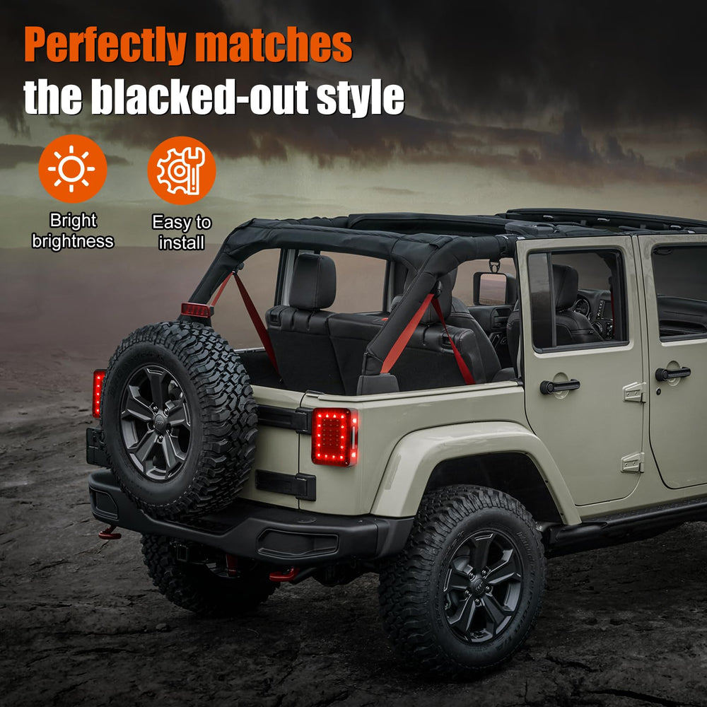 MAYELLO packaging includes two LED tail lights for Jeep Wrangler upgrade